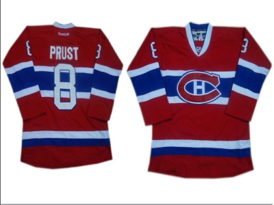 NHL Jerseys Montreal Canadiens #8 Prust red