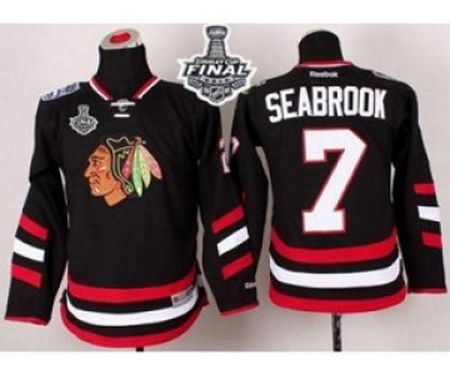 youth nhl jerseys chicago blackhawks #7 seabrook black 2014 Stadium Series[2014 new stadium]