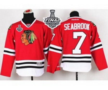 youth nhl jerseys chicago blackhawks #7 seabrook red[2014 new stadium]