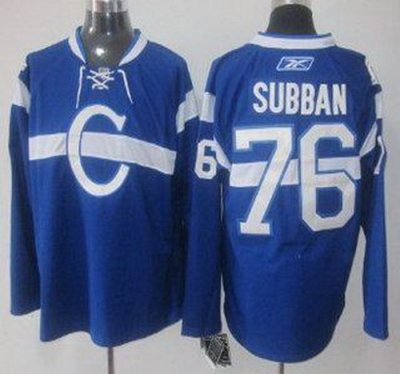 Montreal Canadiens 76 P.K. Subban Blue NHL Jersey