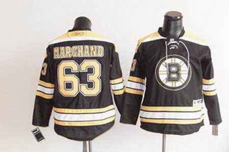 kids Boston Bruins 63 marchand black jersey