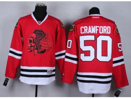 NHL Chicago Blackhawks #50 Corey Crawford Stitched red jersey[2014 new]