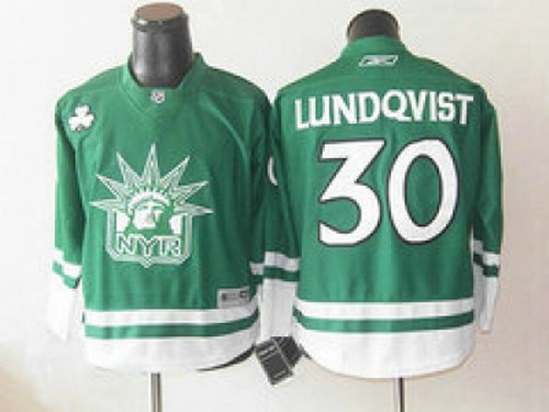 NHL Jerseys New York Rangers #30 lundqvist green