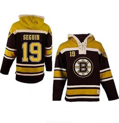 Boston Bruins 19# Tyler Seguin Black Color Hooded Sweatshirt