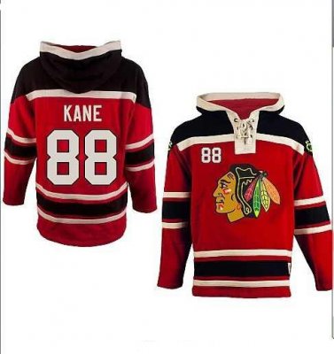 Chicago Blackhawks 88# Patrick kane Red Color Hooded Sweatshirt