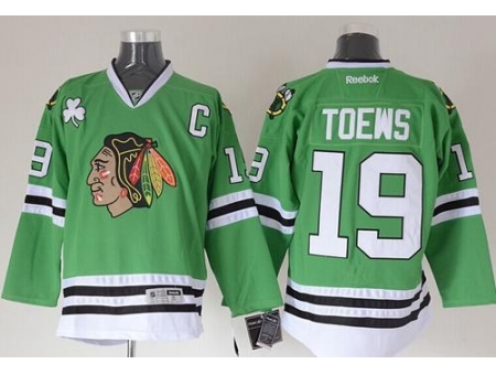 Chicago Blackhawks #19 Jonathan Toews Green Stitched NHL Jersey