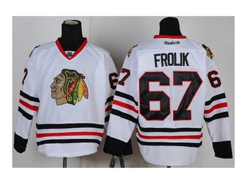 NHL Jerseys Chicago Blackhawks #67 Frolik White Jerseys