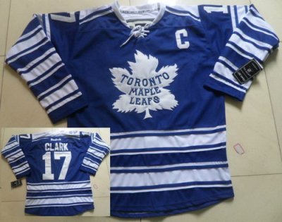 NHL Jerseys Toronto Maple Leafs #17 clark blue[2014 winter classic patch C]