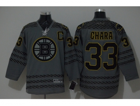 NHL Boston Bruins #33 Zdeno Chara Charcoal Cross Check Fashion jerseys