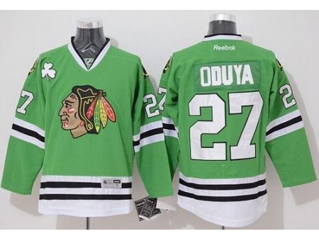 Chicago Blackhawks #27 Johnny Oduya Green Stitched NHL Jersey