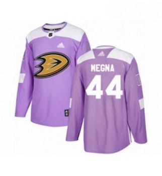 Youth Adidas Anaheim Ducks 44 Jaycob Megna Authentic Purple Fights Cancer Practice NHL Jersey