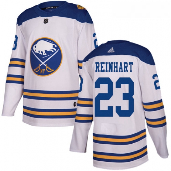 Youth Adidas Buffalo Sabres 23 Sam Reinhart Authentic White 2018 Winter Classic NHL Jersey