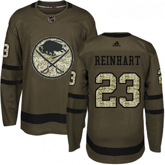 Youth Adidas Buffalo Sabres 23 Sam Reinhart Premier Green Salute to Service NHL Jersey