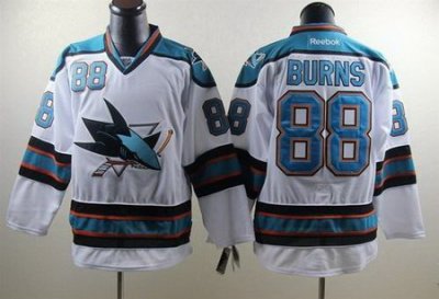 San Jose Sharks #88 Brent Burns white Jersey