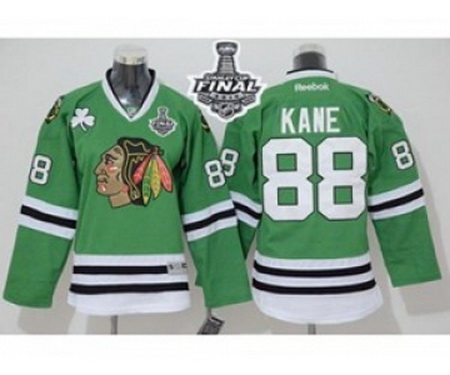 youth nhl jerseys chicago blackhawks #88 kane green-1[2015 stanley cup]