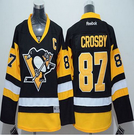 Youth Pittsburgh Penguins #87 Sidney Crosby Black Stitched NHL Jersey