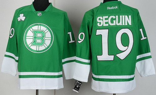 Boston Bruins 19 Tyler Seguin Green St Patty's Day NHL Jersey