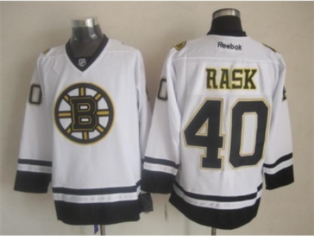 NHL Boston Bruins #40 Tuukka Rask White Fashion Stitched Jerseys