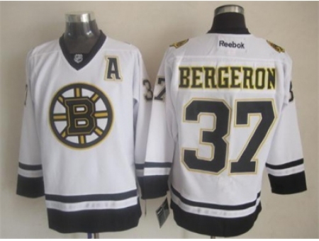 NHL Boston Bruins #37 Patrice Bergeron White Fashion Stitched Jerseys