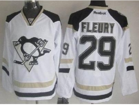 Pittsburgh Penguins 29 Marc-Andre Fleury Grey NHL Jerseys 2014 New Style