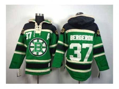 NHL Jerseys Boston Bruins #37 Bergeron green[pullover hooded sweatshirt] [patch A]