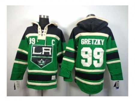 NHL Jerseys Los Angeles Kings #99 Gretzky green[pullover hooded sweatshirt][patch C]