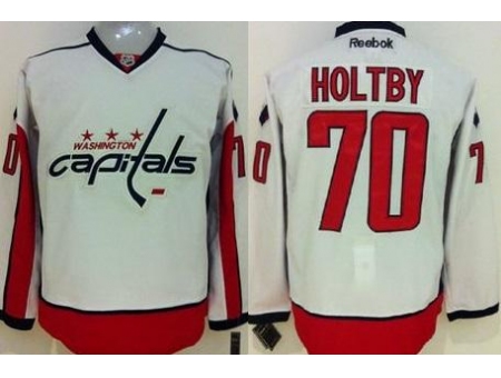 Washington Capitals #70 Braden Holtby White Stitched NHL Jersey