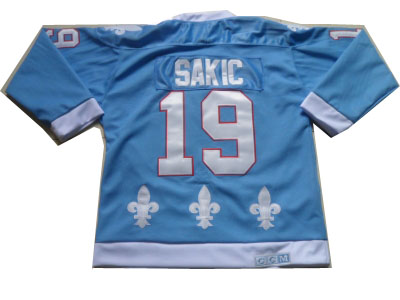 NHL Jerseys Quebec Nordiques #19 Sakic Lt.Blue Jerseys[CCM]