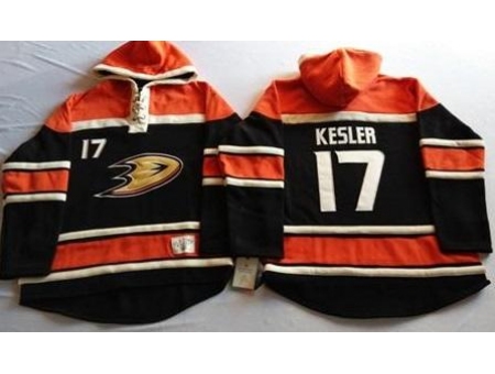 Anaheim Ducks 17 Ryan Kesler Black Sawyer Hooded Sweatshirt Stitched NHL Jersey