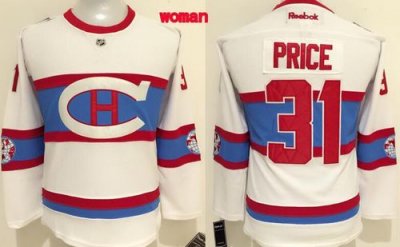 Canadiens #31 Carey Price White 2016 Winter Classic Womens Stitched NHL Jersey