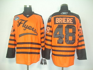 nhl jerseys philadelphia flyers 48 briere orange[2012 winter classic]