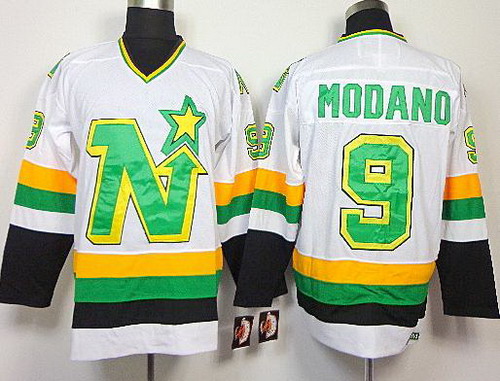 Dallas Stars 9 Mike Modano White NHL Jerseys