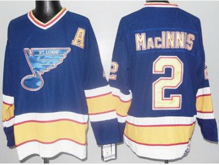 St. Louis Blues 2 Al MacInnis Light Blue NHL Jersey