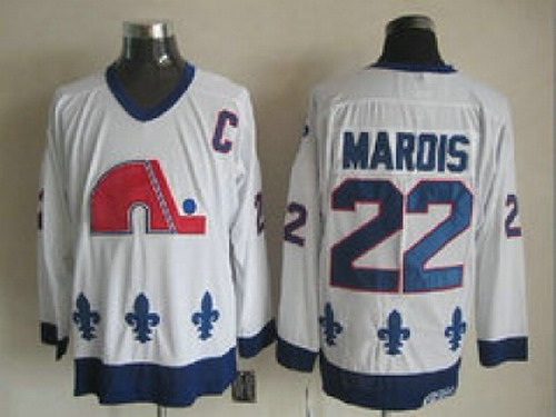 NHL Jerseys Quebec Nordiques #22 marois white[patch C]