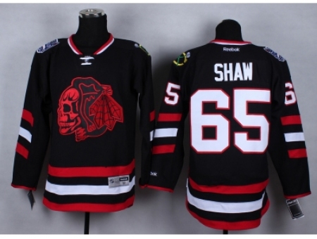 NHL chicago blackhawks #65 Andrew Shaw black jerseys[2014 new stadium]