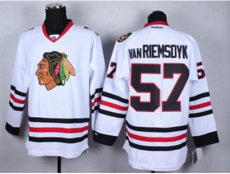 NHL chicago blackhawks #57 vanriemsdyk white jerseys[2014 new]