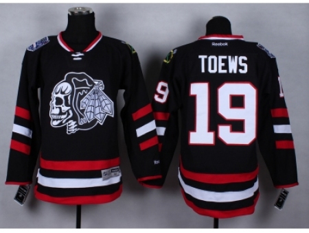 NHL Chicago Blackhawks #19 Jonathan Toews Stitched black jerseys[2014 new]