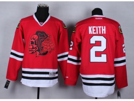 NHL Chicago Blackhawks #2 Duncan Keith Stitched red jersey[2014 new]