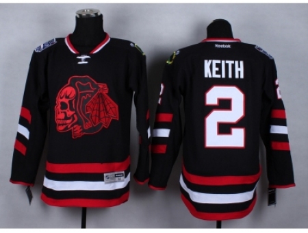 NHL Chicago Blackhawks #2 Duncan Keith Stitched black jersey[2014 new]