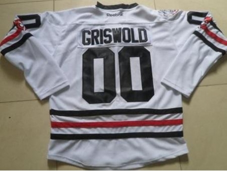 Chicago Blackhawks #00 Clark Griswold White 2015 Winter Classic Stitched NHL Jersey