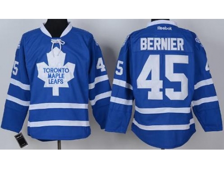 Toronto Maple Leafs 45 Jonathan Bernier Blue NHL Jersey