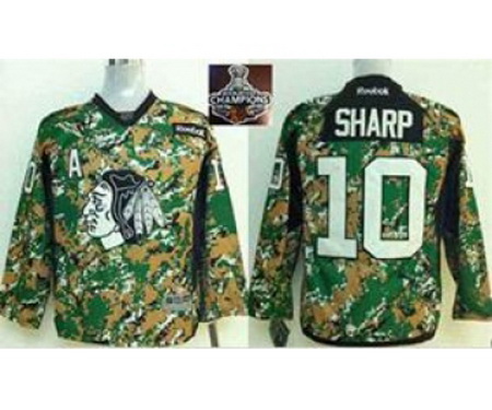 youth nhl jerseys chicago blackhawks #10 sharp camo[2015 Stanley cup champions][patch A]