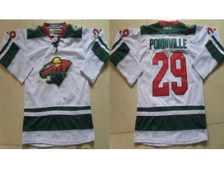 Minnesota Wild #29 Jason Pominville White Stitched NHL Jersey