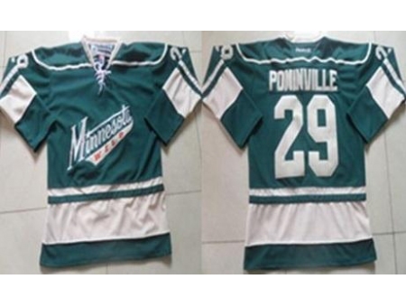 Minnesota Wild #29 Jason Pominville Green Stitched NHL Jersey