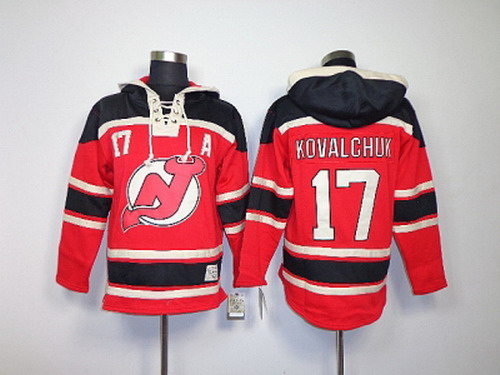 nhl jerseys new jersey devils #17 kovalchuk red[pullover hooded sweatshirt] patch A]