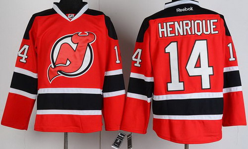 New Jersey Devils 14 Adam Henrique Red Hockey NHL Jerseys