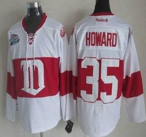 Detroit Red Wings 35 Jimmy Howard White Winter Classic NHL Jersey