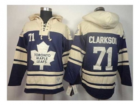 NHL Jerseys Toronto Maple Leafs #71 Clarkson blue-cream[pullover hooded sweatshirt]