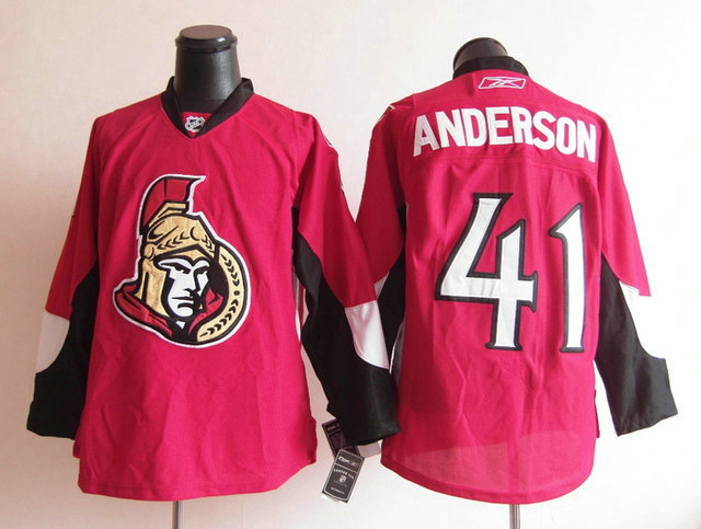 Ottawa Senators #41 Craig Anderson Red NHL Jerseys