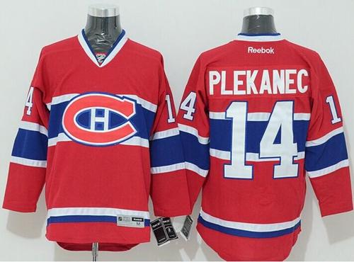 Canadiens #14 Tomas Plekanec Stitched Red New CH NHL Jersey